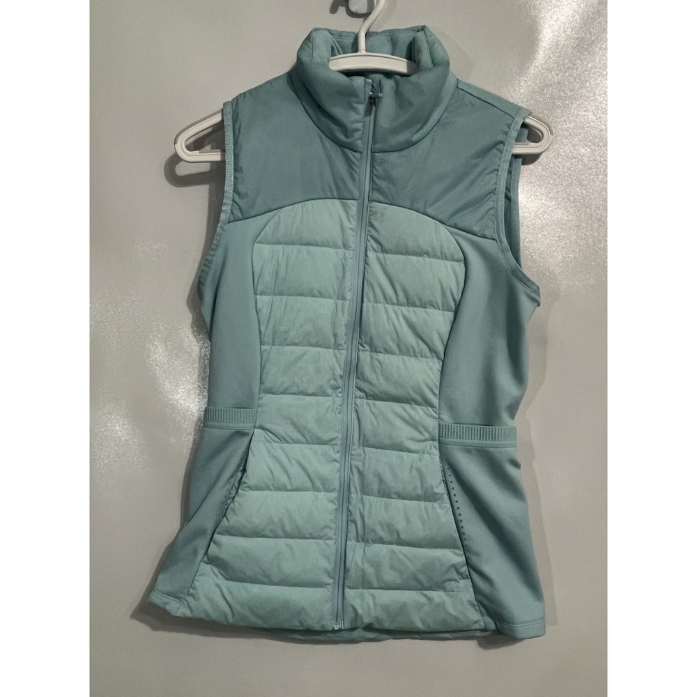 Lululemon 6 Down for It All Vest Womens Lt Blue Goose Down Puffer Full Zip